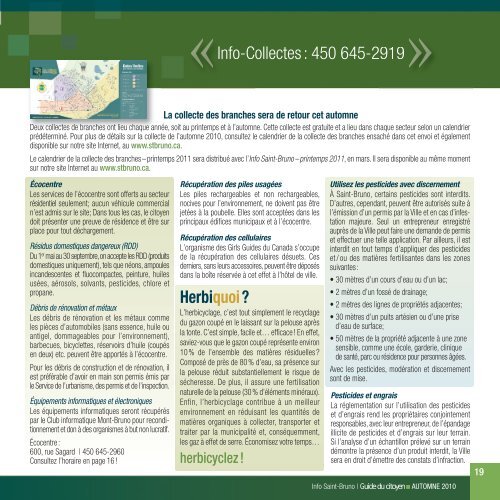 Guide du citoyen 2010-2011 - Ville de Saint-Bruno-de-Montarville