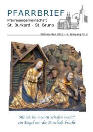 Sonntag, 18. Dezember, 17.00 Uhr in St. Bruno - St. Burkard ...