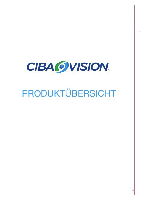 CIBA VISION Deutschland Produktkatalog 2010