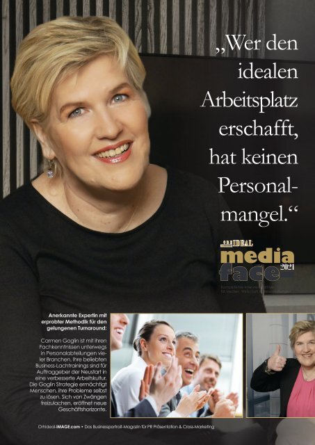 Carmen Goglin - Unternehmerin des Monats - Orhideal IMAGE Magazin Juli 2021