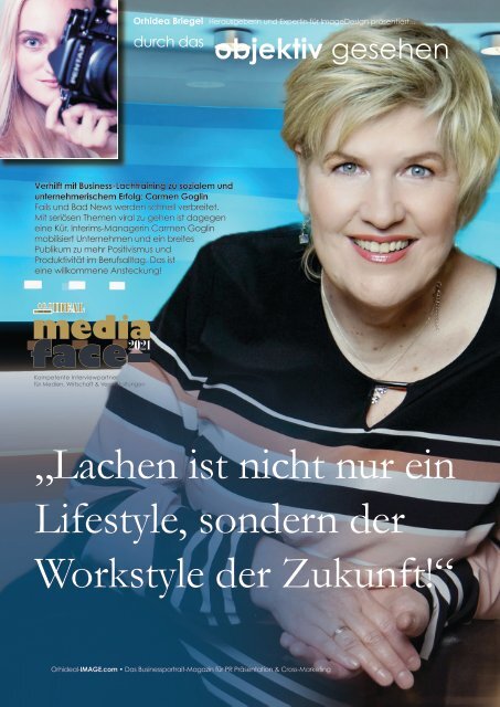 Carmen Goglin - Unternehmerin des Monats - Orhideal IMAGE Magazin Juli 2021