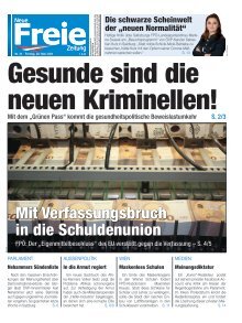 Gesunde sind die neuen Kriminellen!