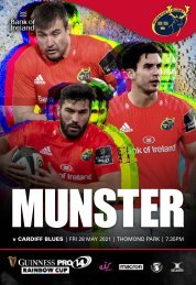 Munster Rugby v Cardiff Blues Match Programme