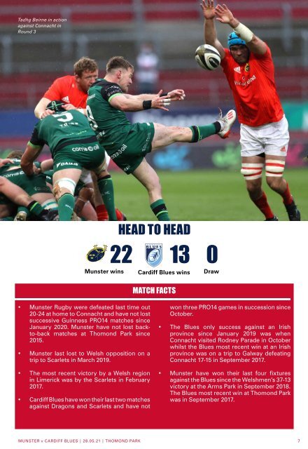 Munster Rugby v Cardiff Blues Match Programme