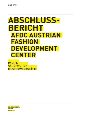 Abschluss- bericht Afdc Austrian Fashion ... - Unit F büro für mode