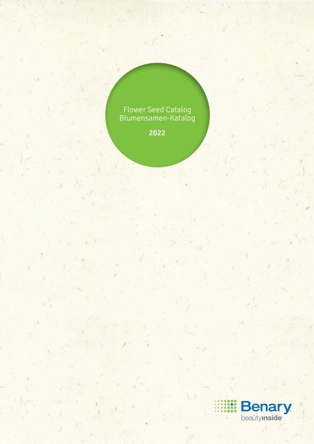 Flower Seed Catalog 2022 / Blumensamen Katalog 2022