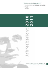 Jahresbericht 2010 2011 - Walter Eucken Institut