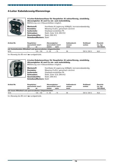 Energietechnische Produkte 2007 Verbindungstechnik