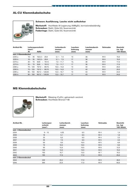 Energietechnische Produkte 2007 Verbindungstechnik