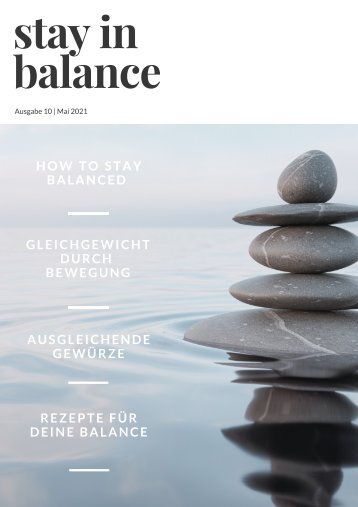 Stay in balance - Ausgabe 10