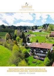 FREITAG® IMMOBILIEN - PROFITABLES HOTEL IM BAYERISCHEN WALD IN ROMANTISCHER LAGE INKL. EIGENTUMSWOHNUNG