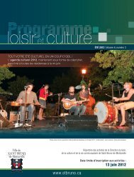 Programme Loisir et culture - été 2012 - Ville de Saint-Bruno-de ...