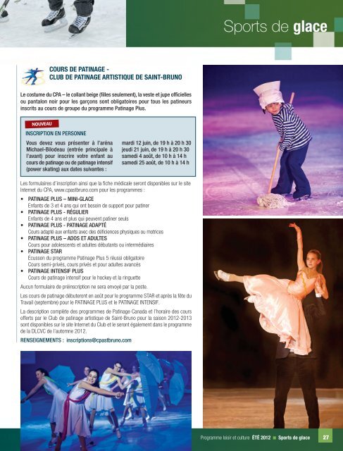 Programme Loisir et culture - été 2012 - Ville de Saint-Bruno-de ...