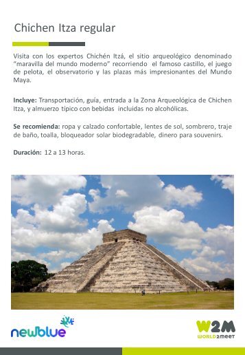 Folleto  Excursiones VO Newblue ES Chichen Itza regular