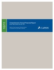 CalPERS 2011 Comprehensive Annual Financial Report