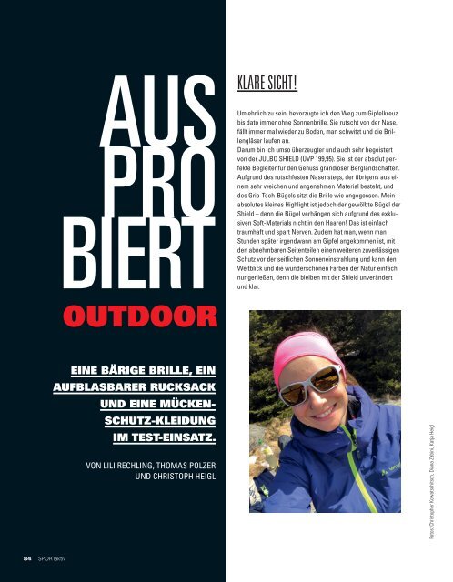 SPORTaktiv Outdoorguide 2021