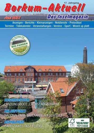 Juni 2021 Borkum-Aktuell - Das Inselmagazin
