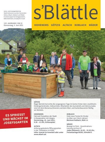 s'Blättle Nr. 22 - Do, 3. Juni 2021
