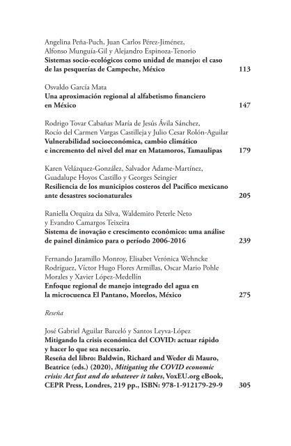 Revista Economía, Sociedad y Territorio vol XX num 65