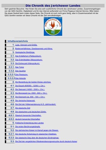 Chronik des Jerichower Landes - Jerichower Land online
