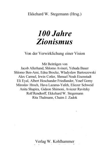 100 Jahre Zionismus