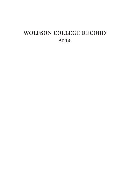 College Record 2013