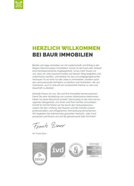 Verkäuferbroschüre BAUR Immobilien 