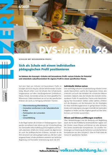 DVS-inForm 26, Ausgabe Juni 2021