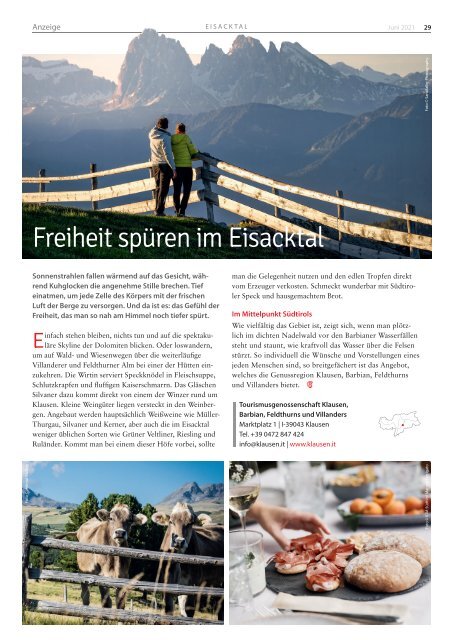 Südtirol Magazin Sommer 2021 - WamS