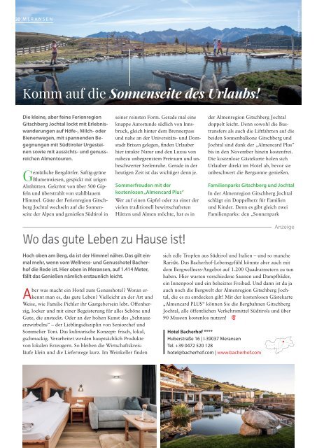 Südtirol Magazin Sommer 2021 - WamS