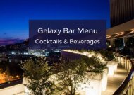 Galaxy Bar - Cocktails and Beverages Menu