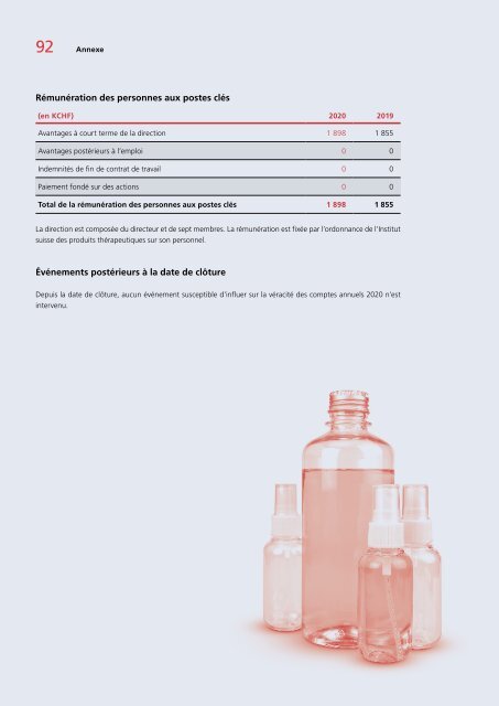 Swissmedic RAPPORT D’ACTIVITÉ 2020