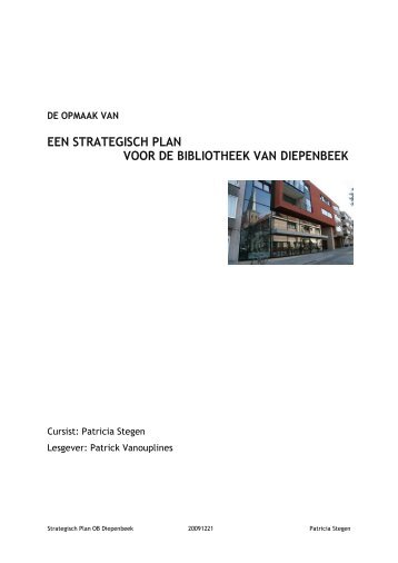 EEN STRATEGISCH PLAN VOOR DE BIBLIOTHEEK VAN ...