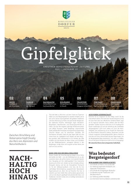 Gipfelglück - Kreuther Bergsteigerdorf Zeitung | Ausgabe 1