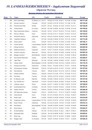 19. LANDESJÄGERSCHIESSEN - Jagdzentrum Stegenwald