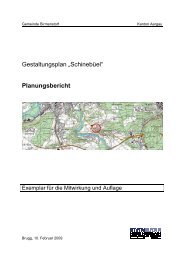 Planungsbericht - Gemeinde Birmenstorf