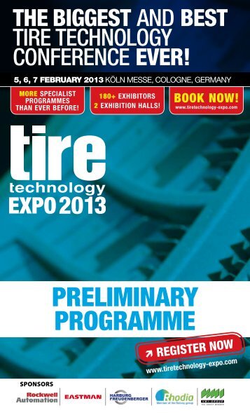 PRELIMINARY PROGRAMME - Tire Technology Expo 2013
