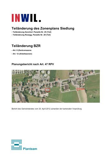 Teiländerung BZR - Gemeinde Inwil