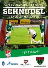 SCHNÜDEL Stadionmagazin Ligapokal Trostrunde Halbfinale TSV Aubstadt