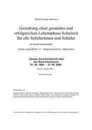 Zweiter Zwischenbericht über den ... - Schulsozialarbeit