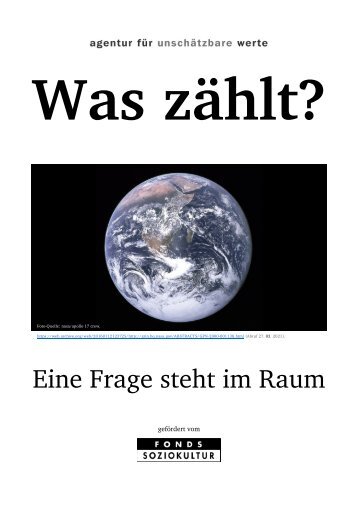 Was zählt? - Eine Frage steht im Raum
