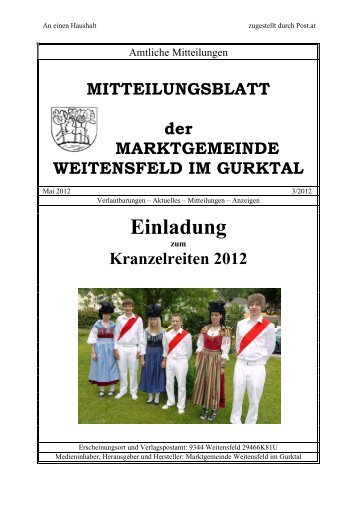 Mitteilungsblatt Mai 2012 - Marktgemeinde Weitensfeld