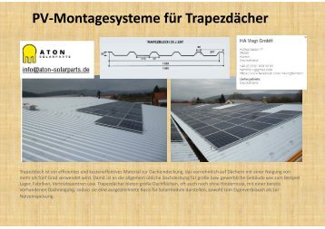 TRAPEZBLECH MONTAGESYSTEM 