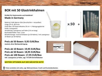 Glastrinkhalme 50er Box