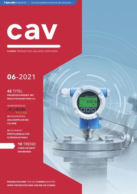 cav – Prozesstechnik für die Chemieindustrie 06.2021
