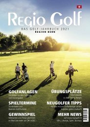 Regio Golf Jahrbuch 2021 - Golfen in der Region Bern 