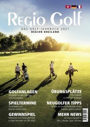 Regio Golf Jahrbuch 2021 - Golfen im Dreiland