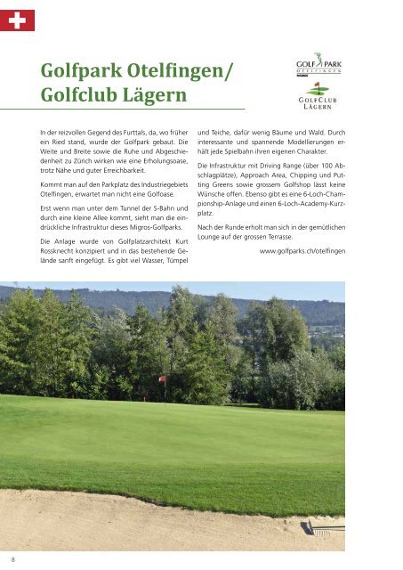 Regio Golf Jahrbuch 2021 - Golfen in der Region Zürich-Ostschweiz