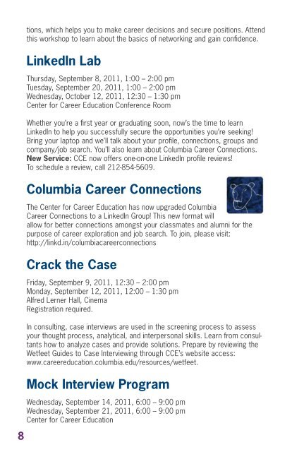 Download the Program of Events (PDF) - Center for Career ...