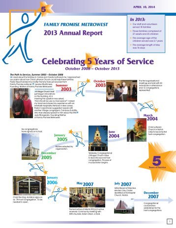 Family Promise Metrowest 2013 Annual Report